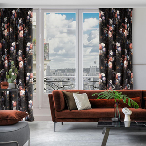 Zasłona 140 x 270 Dekoracyjna Taśma Karen Cza+Róż