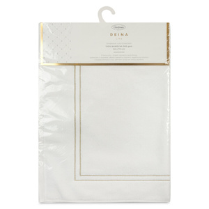 Bathroom Rug 50 x 70 Cotton Olivia 01 White