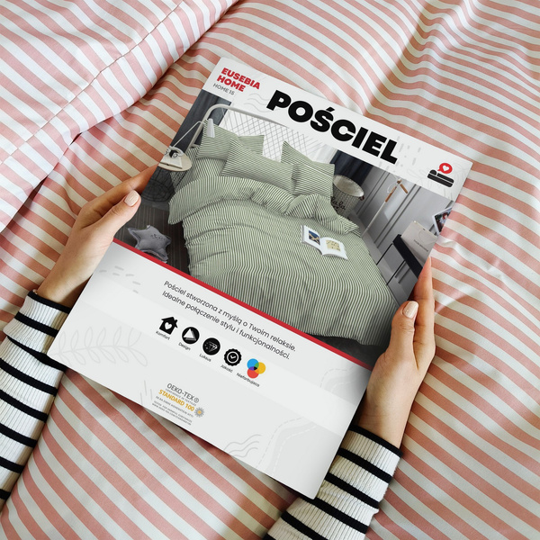 Pościel 160 x 200 3cz Mikrofibra w Pasy Eusebia Home 15