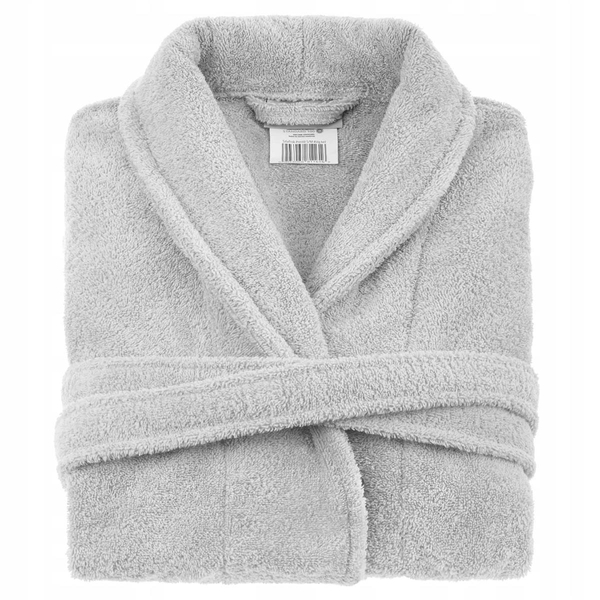 Hotel Bathrobe Cotton Terry Unisex XS Grey