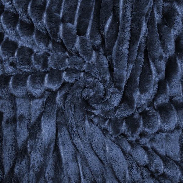 Koc 200 x 220 Mikrofibra Tłoczona Pasy Nuvio 09