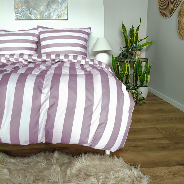 Pościel 160 x 200 3cz Mikrofibra w Pasy Eusebia Home 09