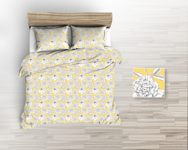 Bedding 220 x 200 3pc Flannel Marita 1077N