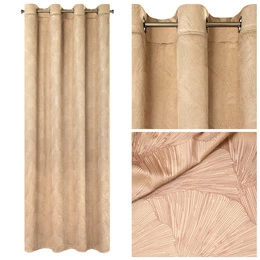 Pierre Cardin Goja Velvet Curtain 140 x 250 Beige