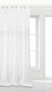 Curtain 140 x 250 Decorative Velour Shiny White