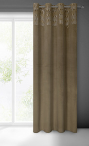 Curtain 140 x 250 Decorative Liza Beige+Gold
