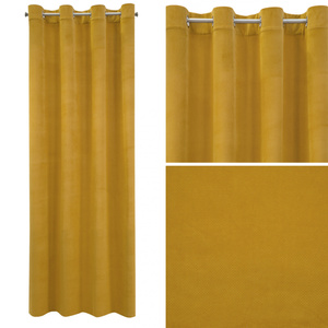 Curtain 140 x 250 Decorative Velvet Milo Mustard