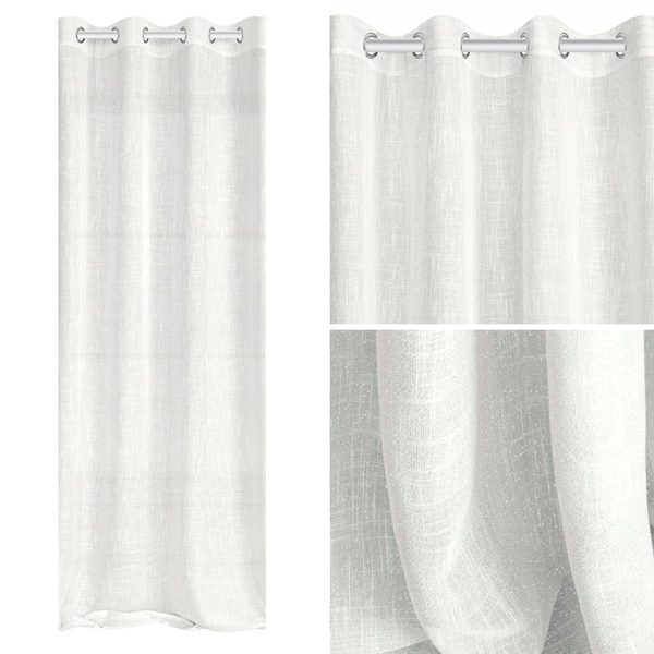 Curtain 140 x 250 Decorative Frost Splits White