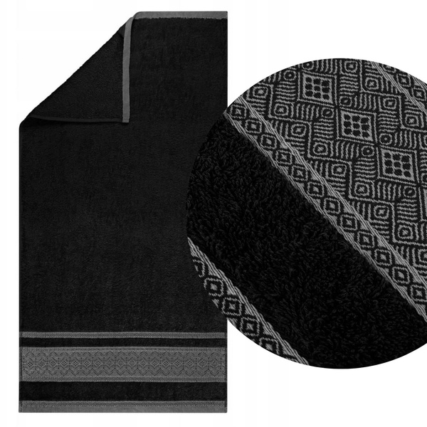 Ręcznik 100 x 150 Bawełna Panama 500g/m2 Czarny