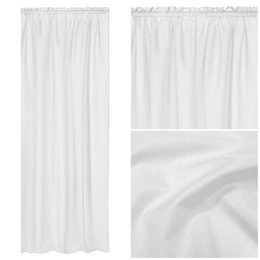 Curtain 140 x 250 Garden on Tape Gaia White