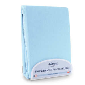 Terry sheet with elastic 027_D Blue 80x160