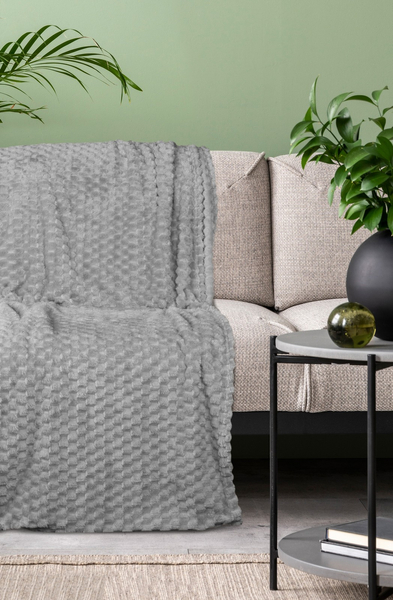 Blanket 150 x 200 Microfiber Design Cindy6 Silver