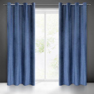 Velvet Lussi Curtain 140 x 250 Spillover Navy Blue