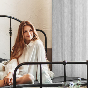 Zasłona 140 x 250 Dekoracyjna Agnes Przelotka Sreb