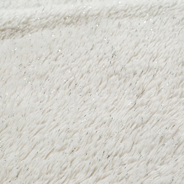 Koc 150 x 200 Mikrofibra Błyszczący Blink B+Sreb