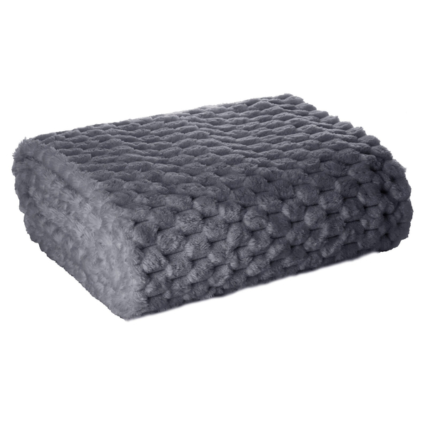 Blanket 200 x 220 Microfiber Design Cindy6 Steel