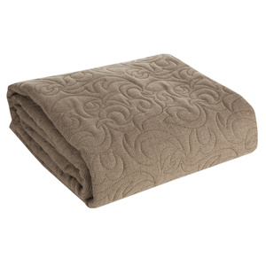 Quilted Decorative Bedspread 200 x 220 Len4 Brown