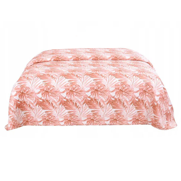 Bedspread 200 x 220 Quilted Double Sided Hibiscus Pud