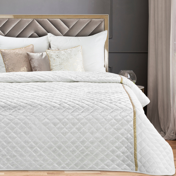 Bedspread 220 x 240 Decorative Kristin White
