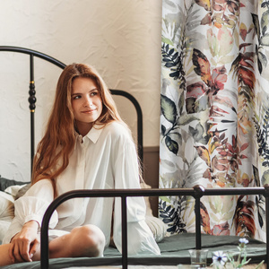 Zasłona Gotowa Adeline Taśma 140 x 270 Bia+Stal