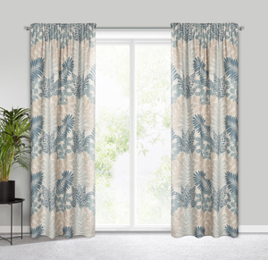 Curtain 140 x 270 Decorative Lenny Natur+Blue
