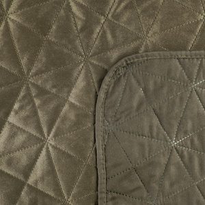 70 x 160 Quilted Velvet Luiz3 Brown Bedspread