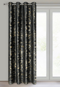 Curtain 140 x 250 Velvet Eyelets Tami Black