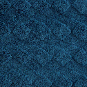 Blanket 170 x 210 Stamped Plush Nancy Navy Blue