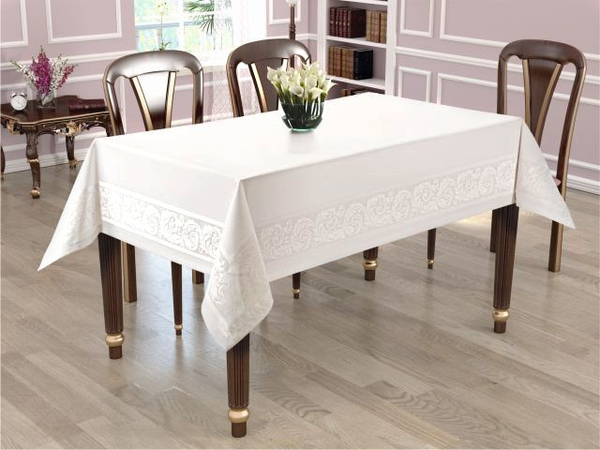 Teflon tablecloth Laura 320 White 110x160