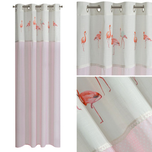 Flamingo Decorative Curtain 140 x 250 Pink