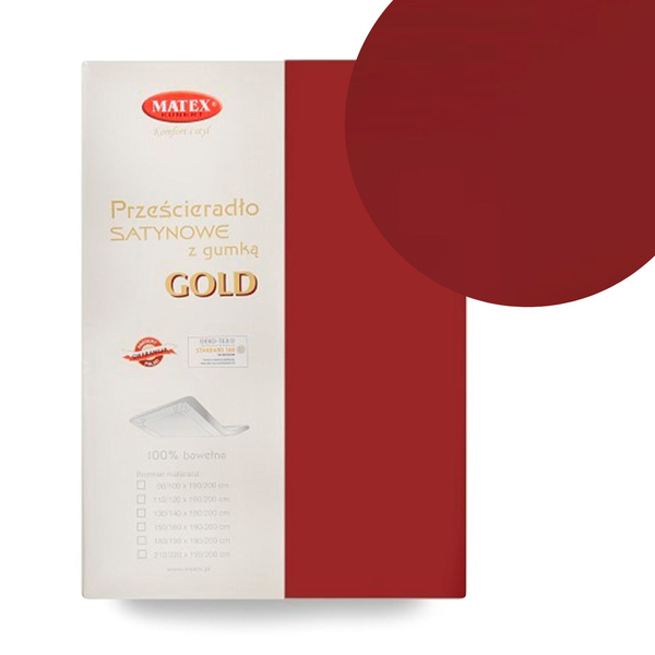 Prześcieradło 120 x 200 Satynowe z Gumką Gold 20
