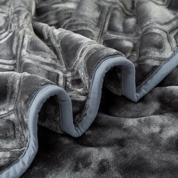 Koc 160 x 200 Akryl Tłoczony Vito Grafit