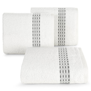 Riva 01 White 50 x 90 Terry Bath Towel