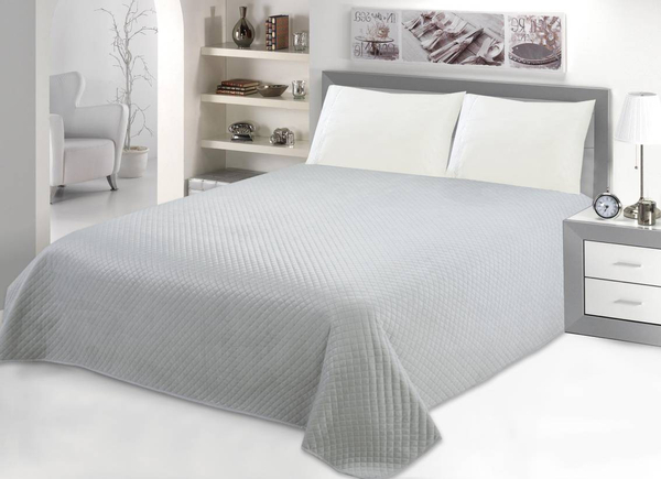 Quilted Bedspread 7082 Velvet Grey 170x210