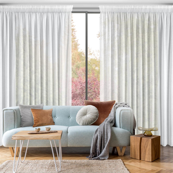 Margo Decorative Curtain 300 x 270 Tape White