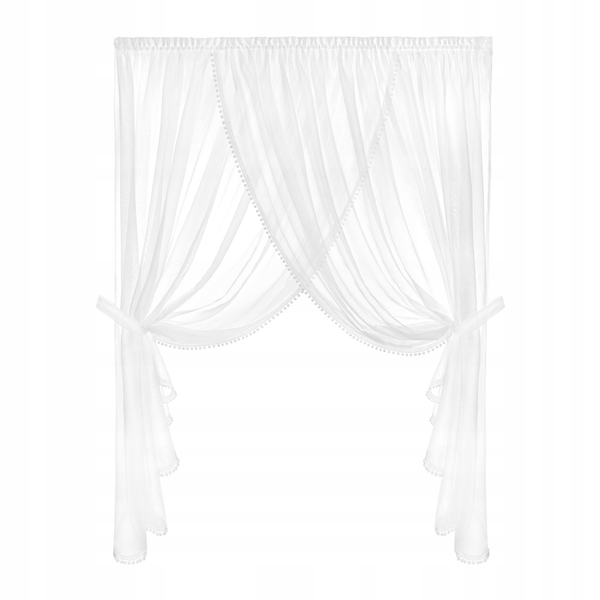 Curtain 400 x 250 Decorative Emporio II Tape White