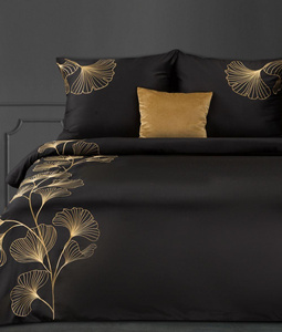 Bedding 160 x 200 Embroidered Embroidery2/St/ Black + Gold