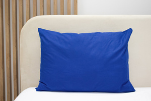 Cotton pillowcase 50 x 70 Single Ola navy blue cornflower