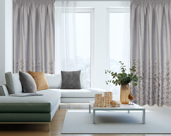 Zasłona 140 x 270 Welwet Taśma Mirela Srebrny