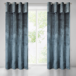 Curtain 140 x 250 Decorative Velvet Evelyne Steel