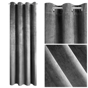 Curtain 140 x 250 Ready Decorative Pierre Steel