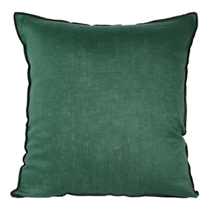 Decorative Linen 5B Green+Black pillowcase 45 x 45