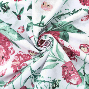 Bedding 220 x 200 3pc Cotton Peony Light White