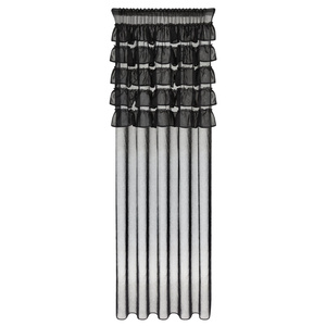 Firana 140 x 270 Dekoracyjna Gotowa Aura Czarny