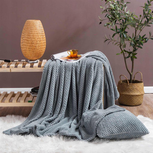 Blanket 200 x 220 Microfiber Jacquard Monte Grey