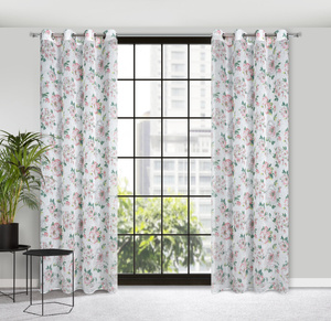 Curtain 140 x 250 Decorative Emi White+Pink