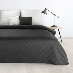 Bedspread 220 x 240 Quilted Decorative Boni3 Black