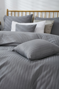 Bedding 140 x 200 2pc Cotton Adamashe Graphite