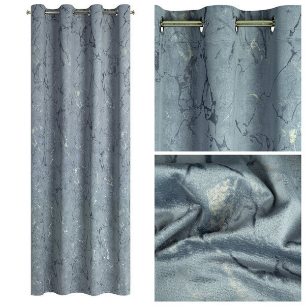 Zasłona Velvet Wera 140 x 250 Przelotka Grafitowy