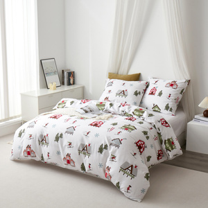 Bedding 220 x 200 3pc Satin Cotton Skiing